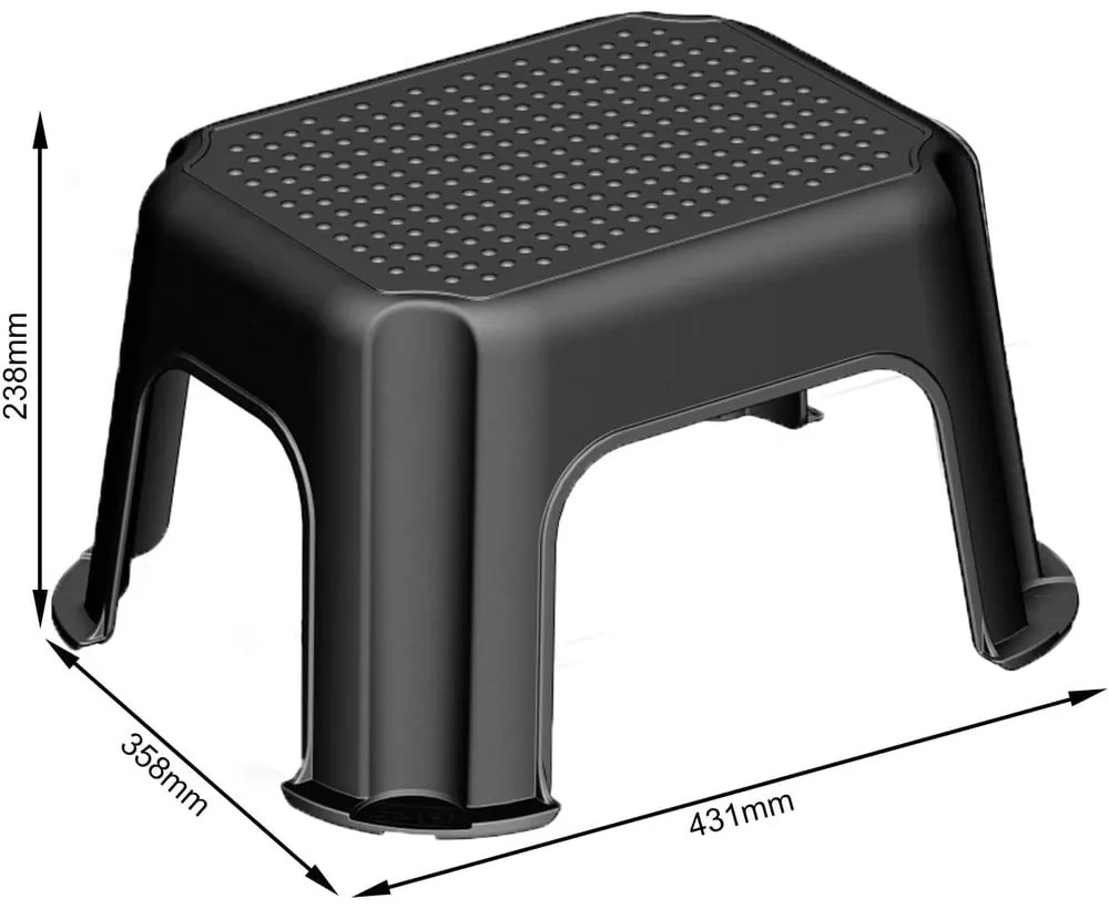 Scaun negru Basic - Rotho