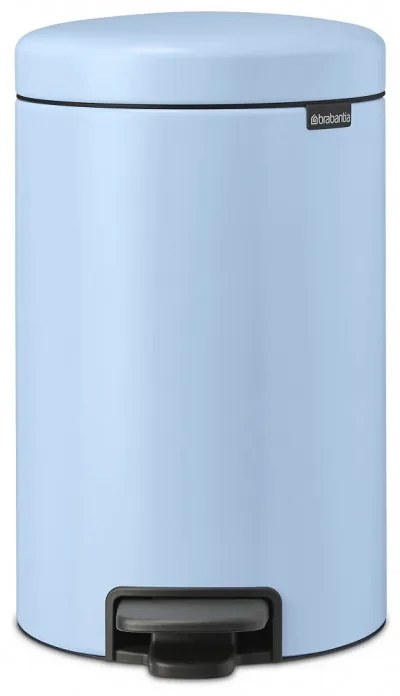 Cos de gunoi cu pedala Brabantia NewIcon 1005532, 12 L, Inchidere lina, Baza antiderapanta, Albastru deschis