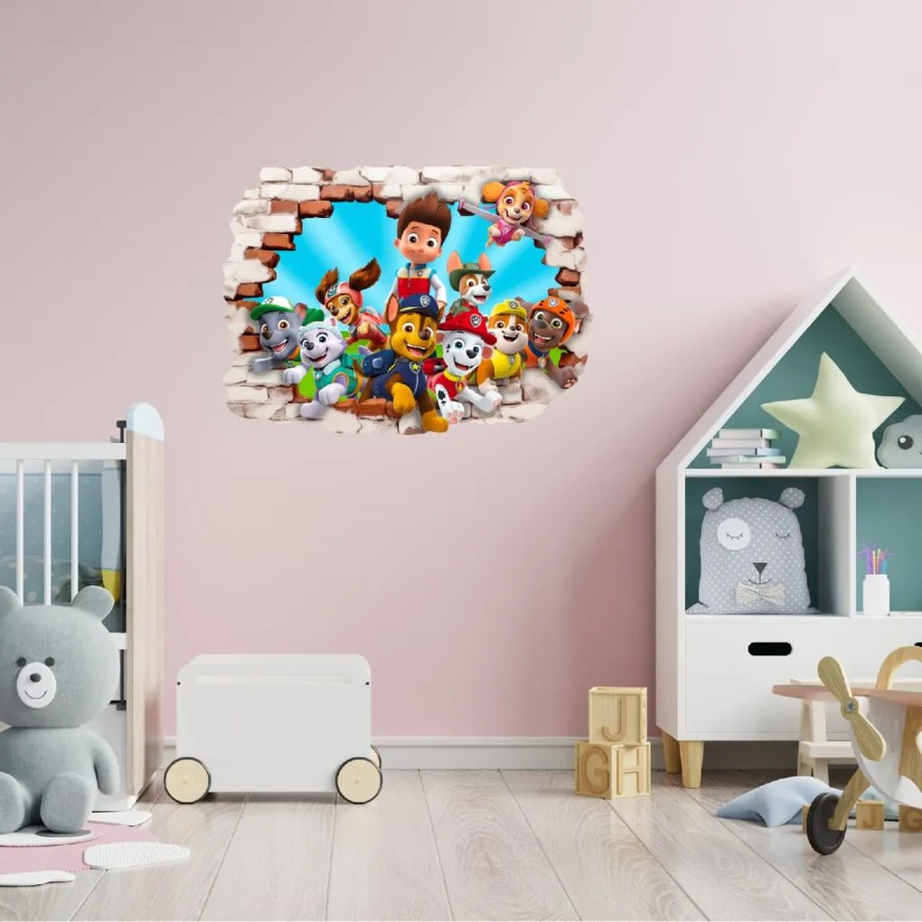 Autocolant de perete "PAW Patrol" 50x70 cm