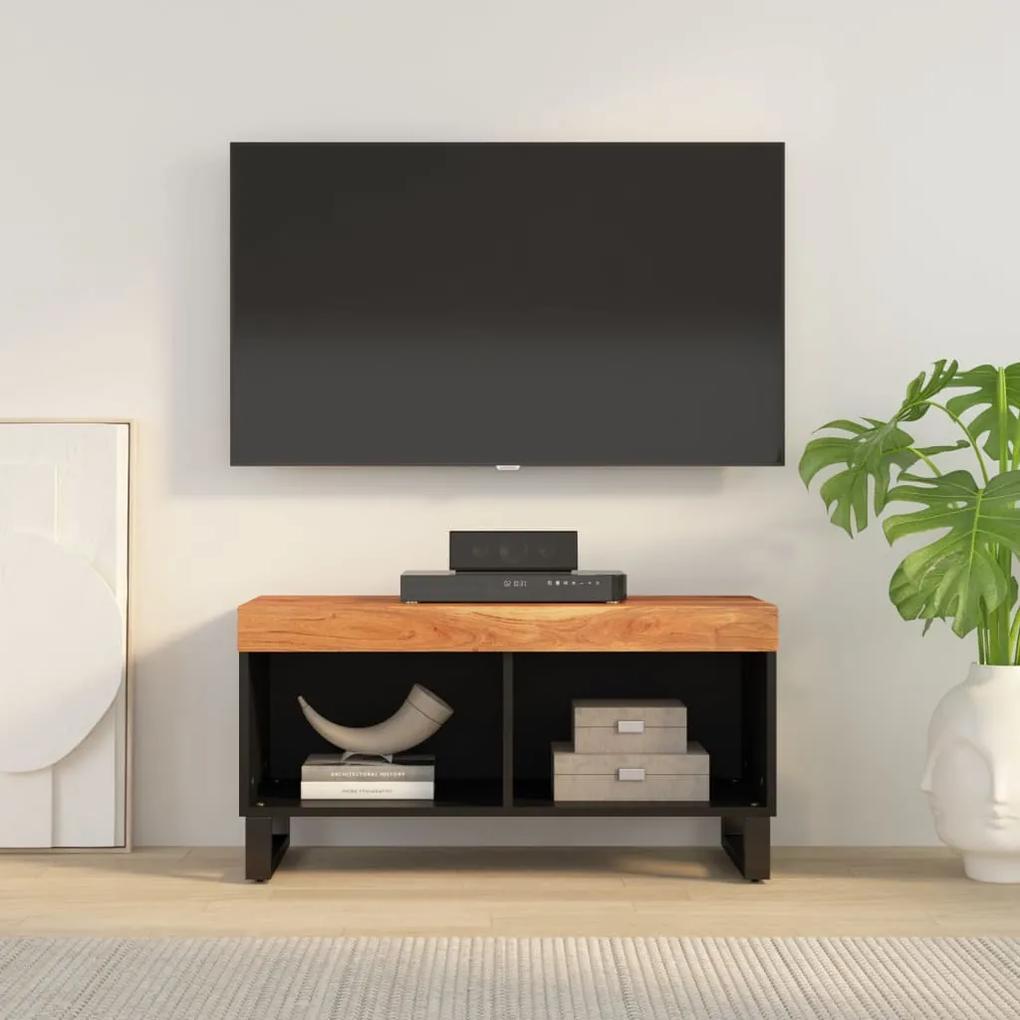 Comoda TV, 85x33x43,5 cm, lemn masiv de acacia
