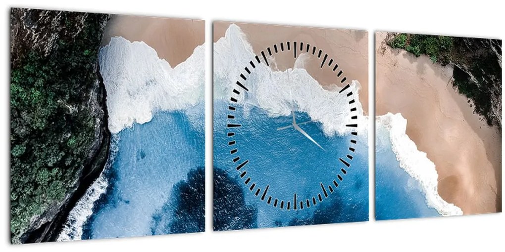 Tablou cu plaja Nusa Penida, Indonesia (cu ceas) (90x30 cm)