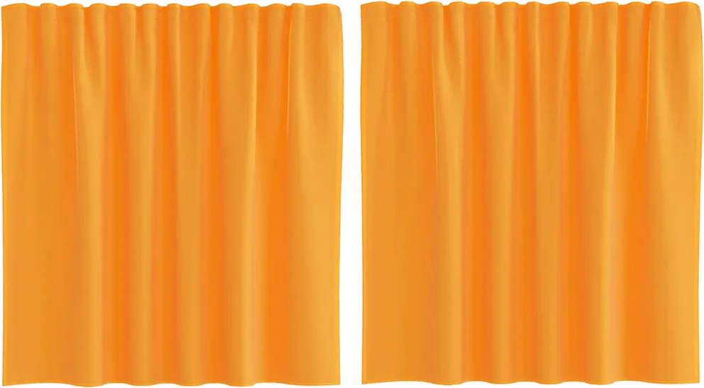 vidaXL Perdele Voile cu Bucle 2 buc Portocaliu 140x140 cm