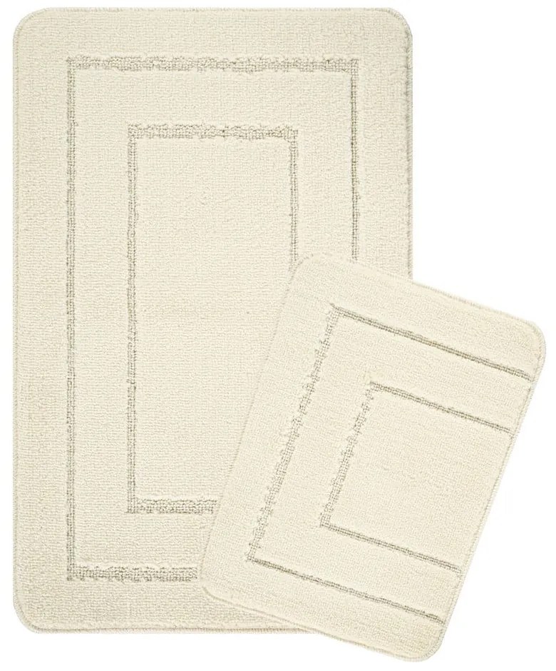 Covorașe de baie crem 2 buc. 50x80 cm Cerceve – Foutastic