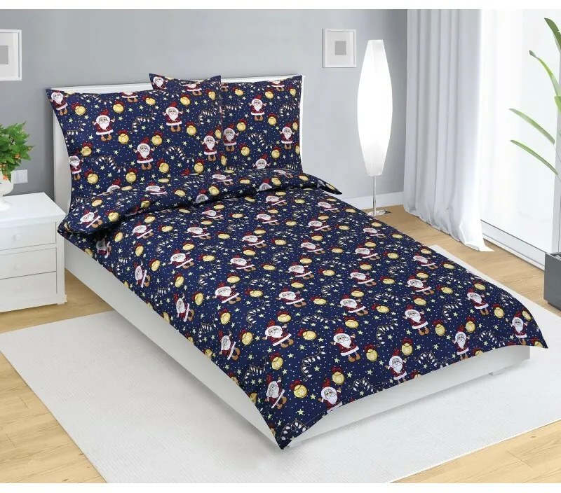 Bellatex Lenjerie de pat din bumbac pentru copii Crăciun spiriduș, 140 x 200 cm, 70 x 90 cm