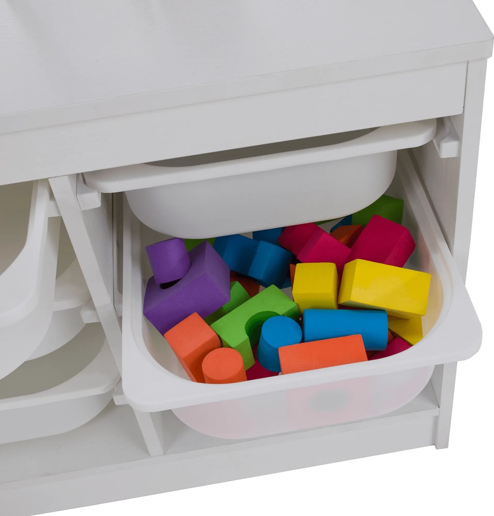 Organizator cu cutii de depozitare, alb, TRIMAL