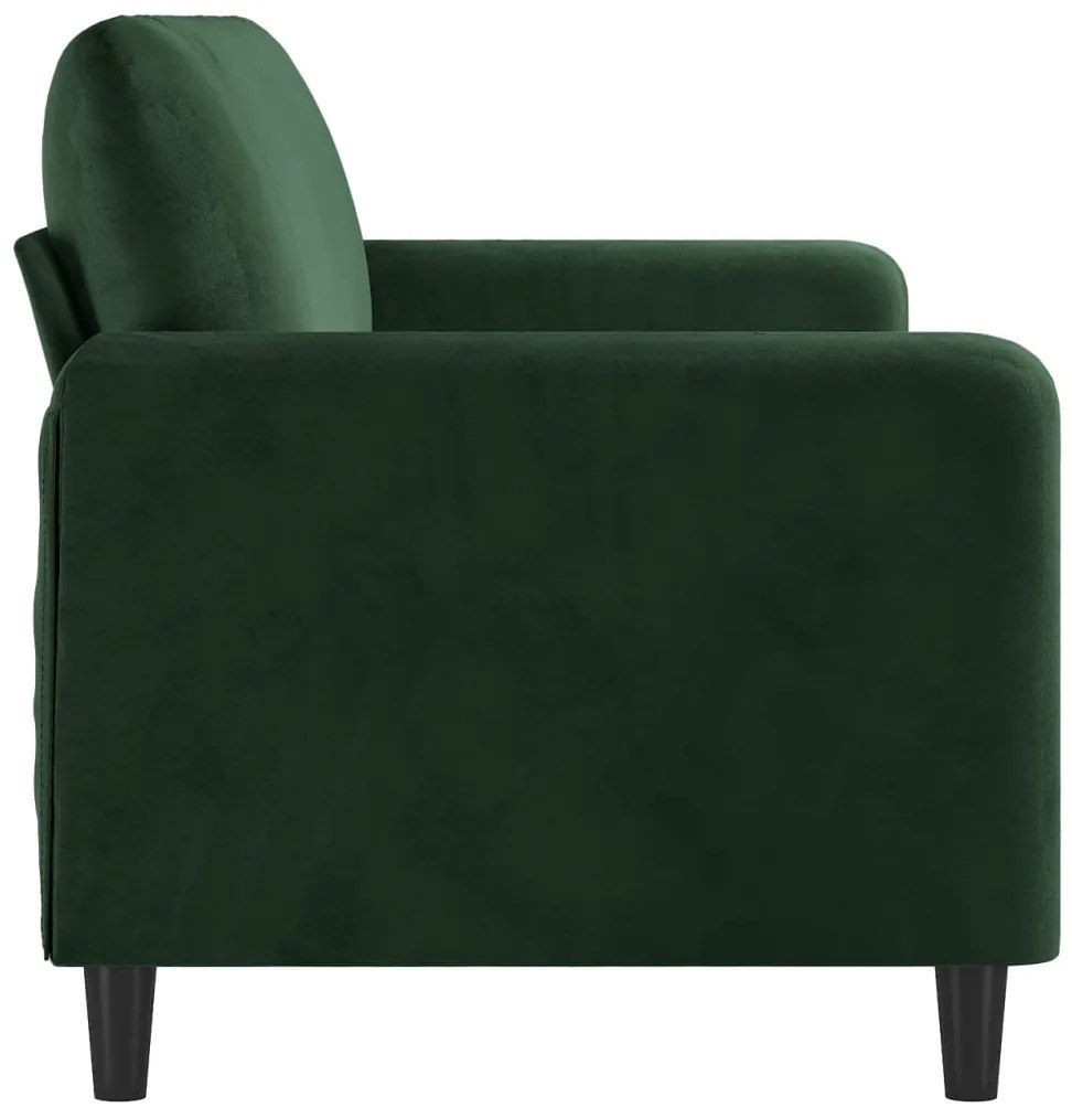 Canapea cu 3 locuri, verde inchis, 180 cm, catifea Verde inchis, 198 x 77 x 80 cm