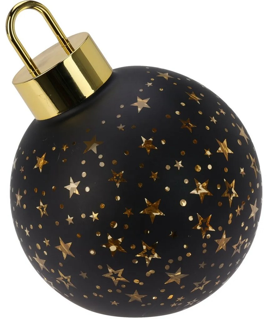 Ornament de Crăciun LED Xmas Ball negru, diametru 15 cm