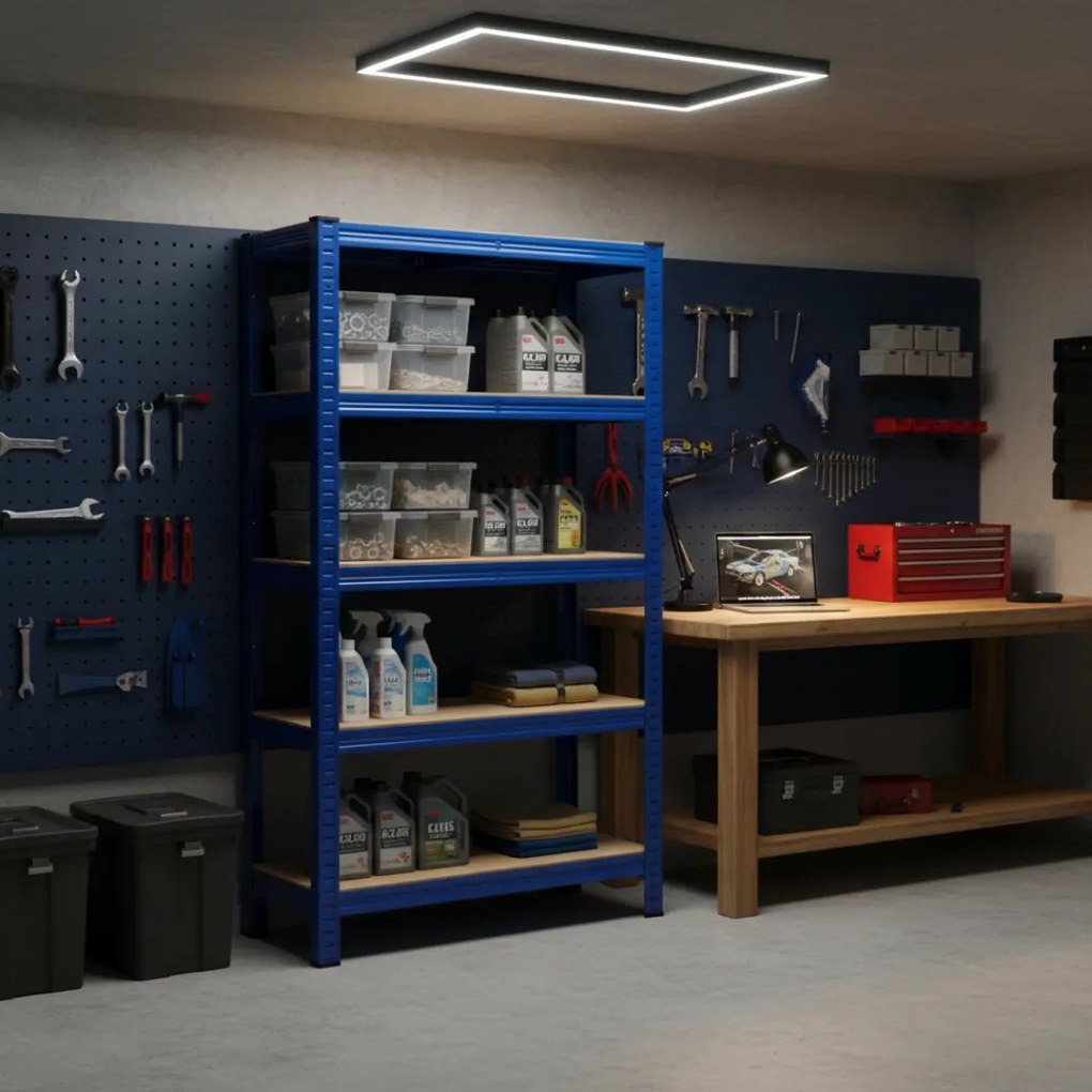 Raft cu capacitate mare HEAVY, max. 875kg, 90x40x180cm, albastru Monzana