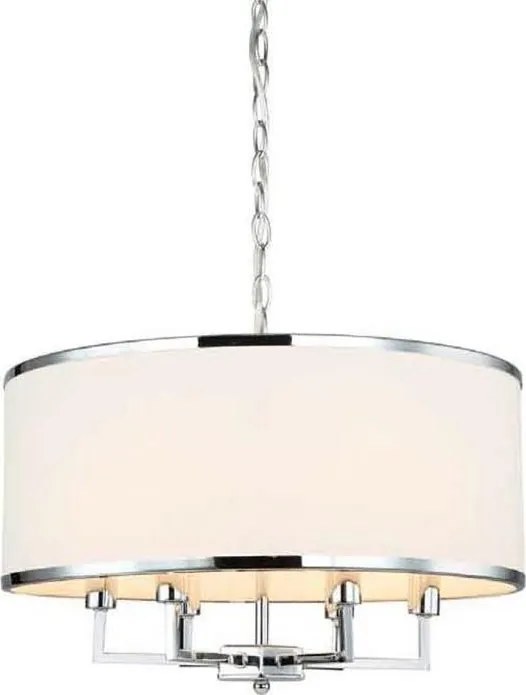 Open Design OR80216 - Candelabru suspendat pe lanț CASA 6xE14/15W/230V crem/crom lucios