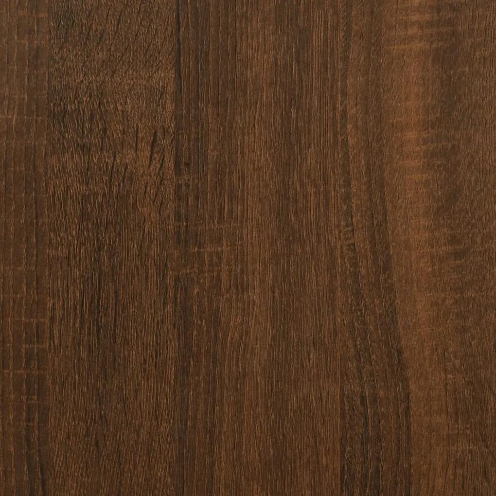 Noptiere, 2 buc., stejar maro, 40x35x62,5 cm, lemn prelucrat 2, Stejar brun