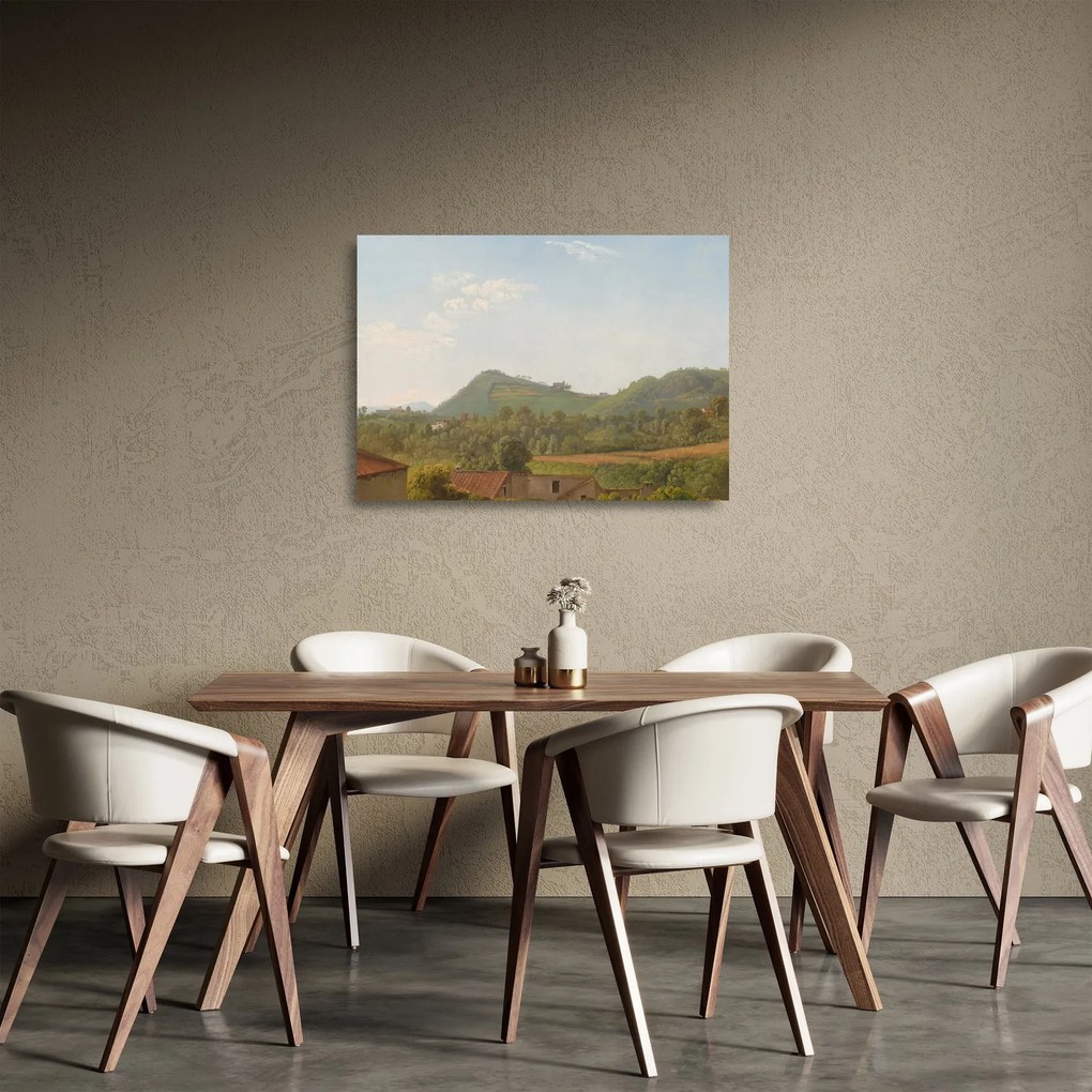 Tablou pe sticlă - Simon Denis, View Near Naples, reproducere (70x50 cm)