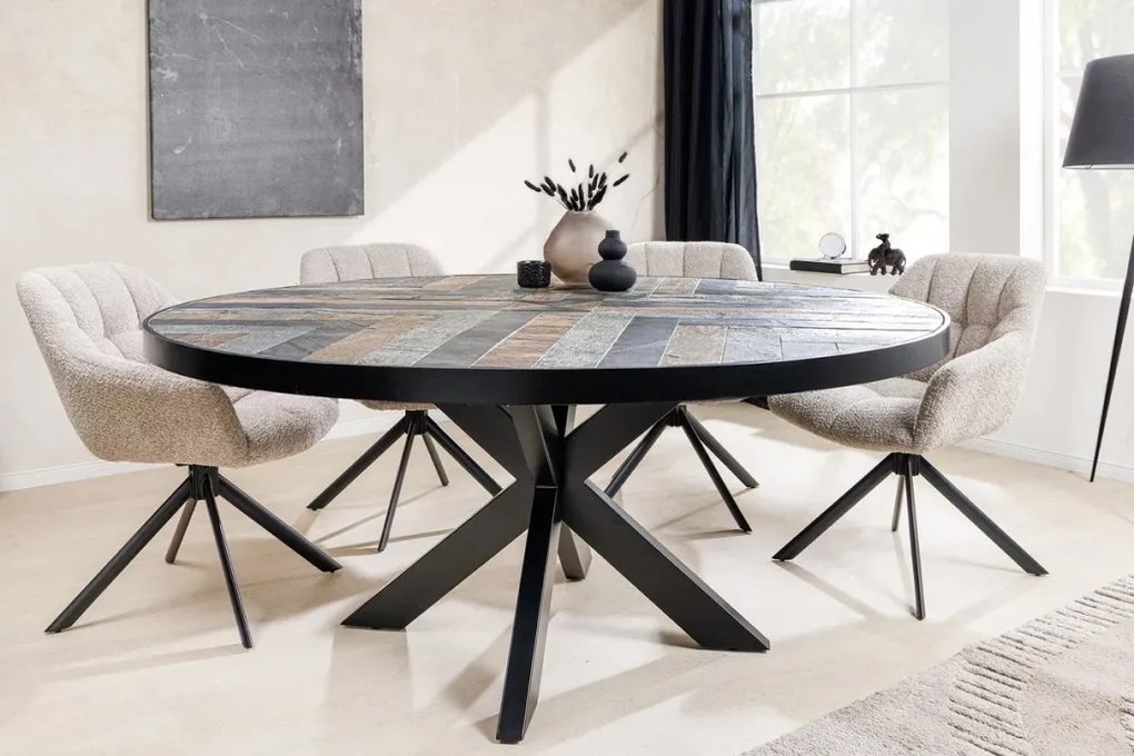 Masa Rotunda, Diametru 120cm, Design Unicat, Mountain Soul