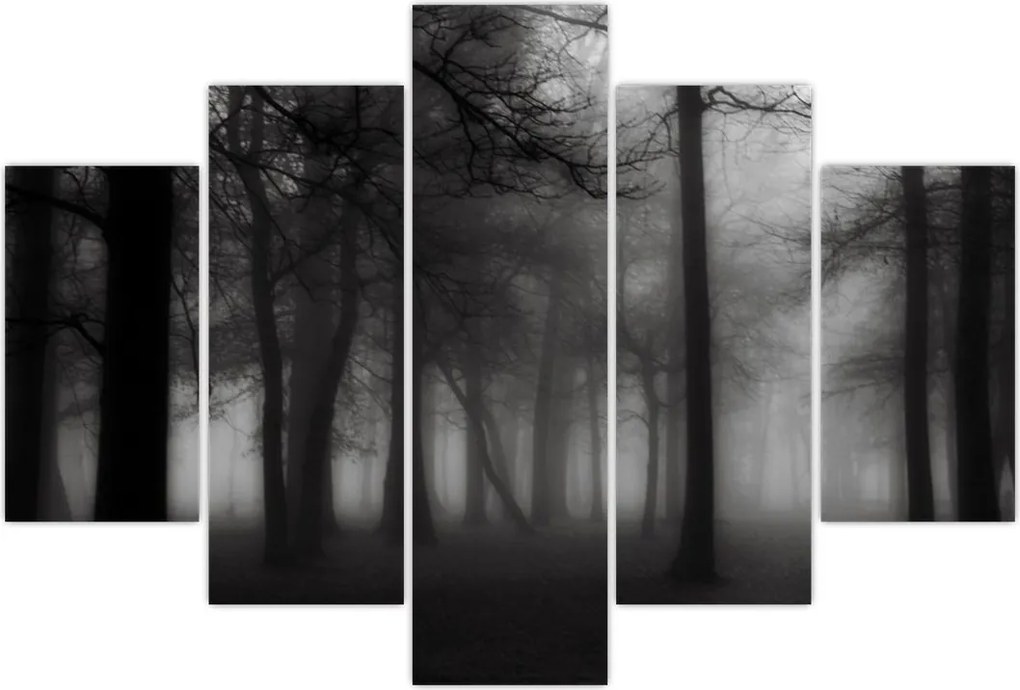 Tablou - Pădure în ceață (150x105 cm)