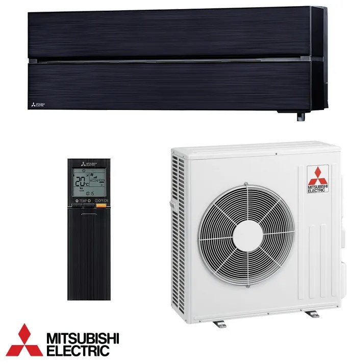 Aparat de aer conditionat inverter Mitsubishi Electric MSZ-LN60VGB + MUZ-LN60VG, 21000 BTU, 42 m², A++, Wi-Fi, R-32, Negru