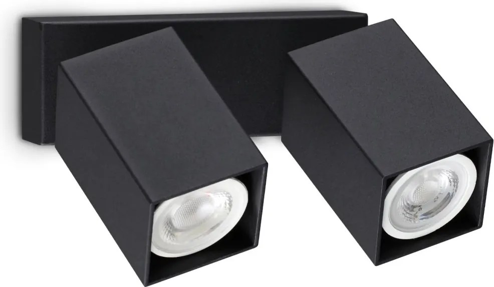 Aplica de perete DYNAMITE AP2 SQUARE NERO