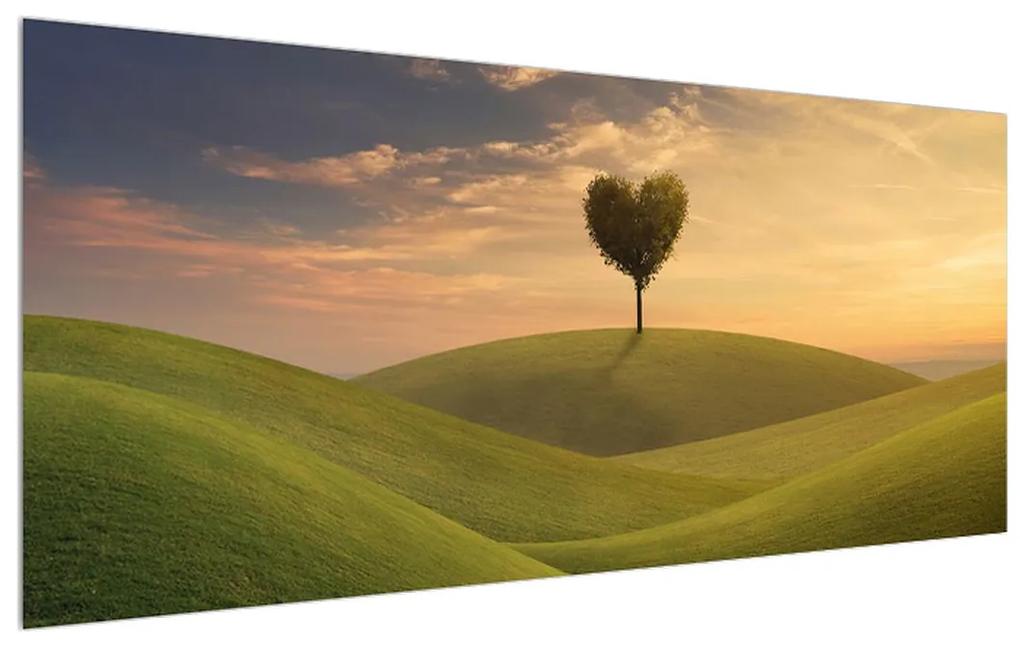 Tablou cu copac îndrăgostit (120x50 cm), în 40 de alte dimensiuni noi