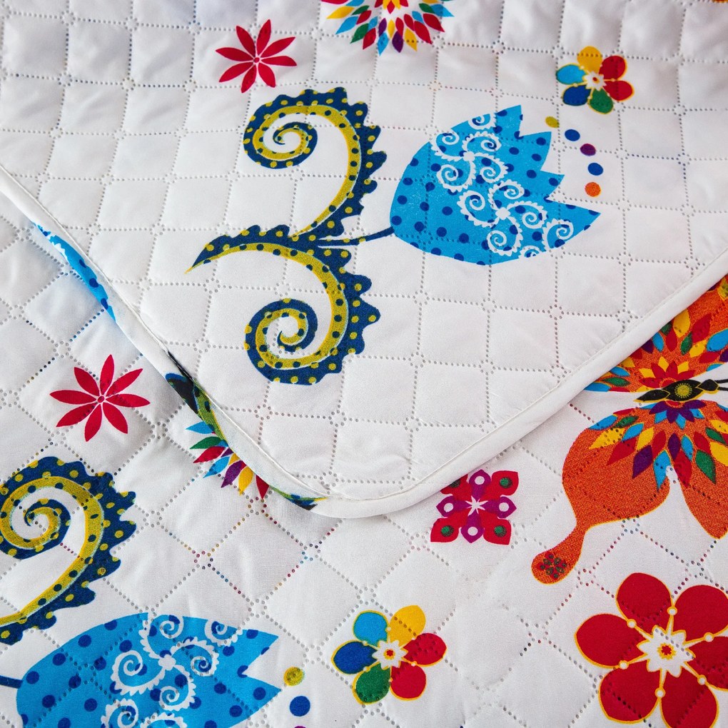 Cuvertura de pat FLUTURE COLORAT alb Dimensiune: 220 x 240 cm