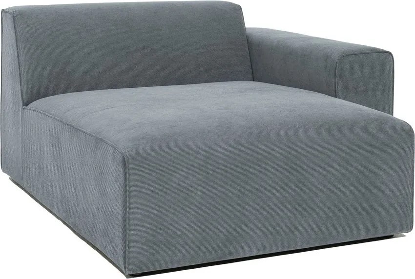 Modul pentru canapea gri cu tapițerie din catifea reiată (cu colț pe partea dreaptă) Sting – Scandic