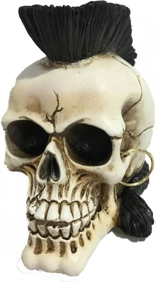 Statueta craniu Punk's not dead 16 cm
