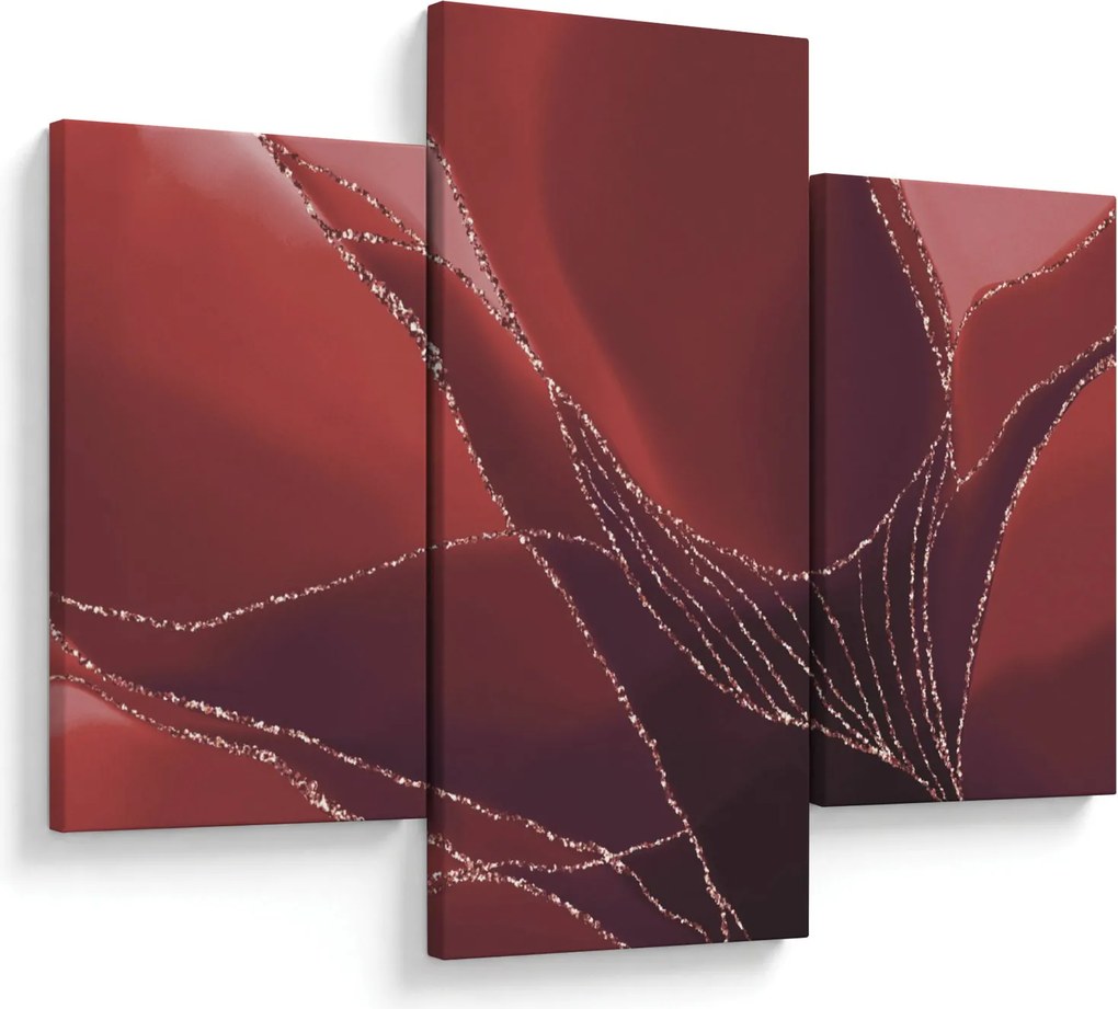 Tablou - Floare abstractă roșie N⁰2 (90x60 cm)