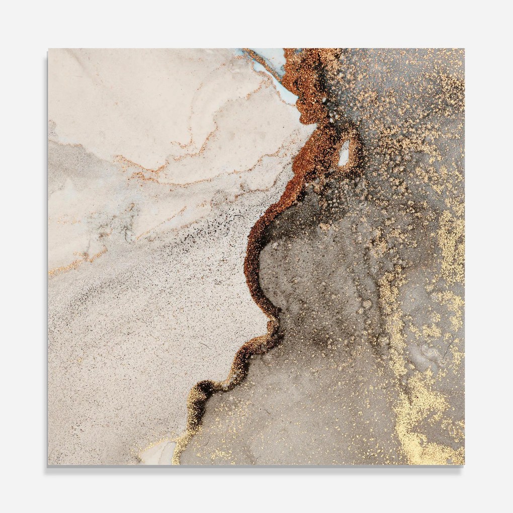 Panou Sticla Bucatarie, 100x100cm, Protectie aragaz, Antistropi, Termorezistent, Abstracte, Marble, Grey Gold Marble Gigapixel Art Scale 0_50x