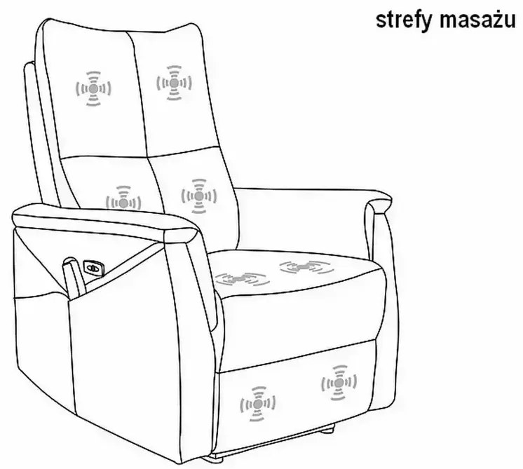 Fotoliu recliner cu functie de masaj Neptun M bej Brego34