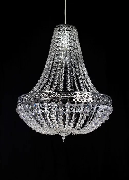 Candelabru Hermione, acril, crom, 36,4 x 36 x 25 cm, 60w