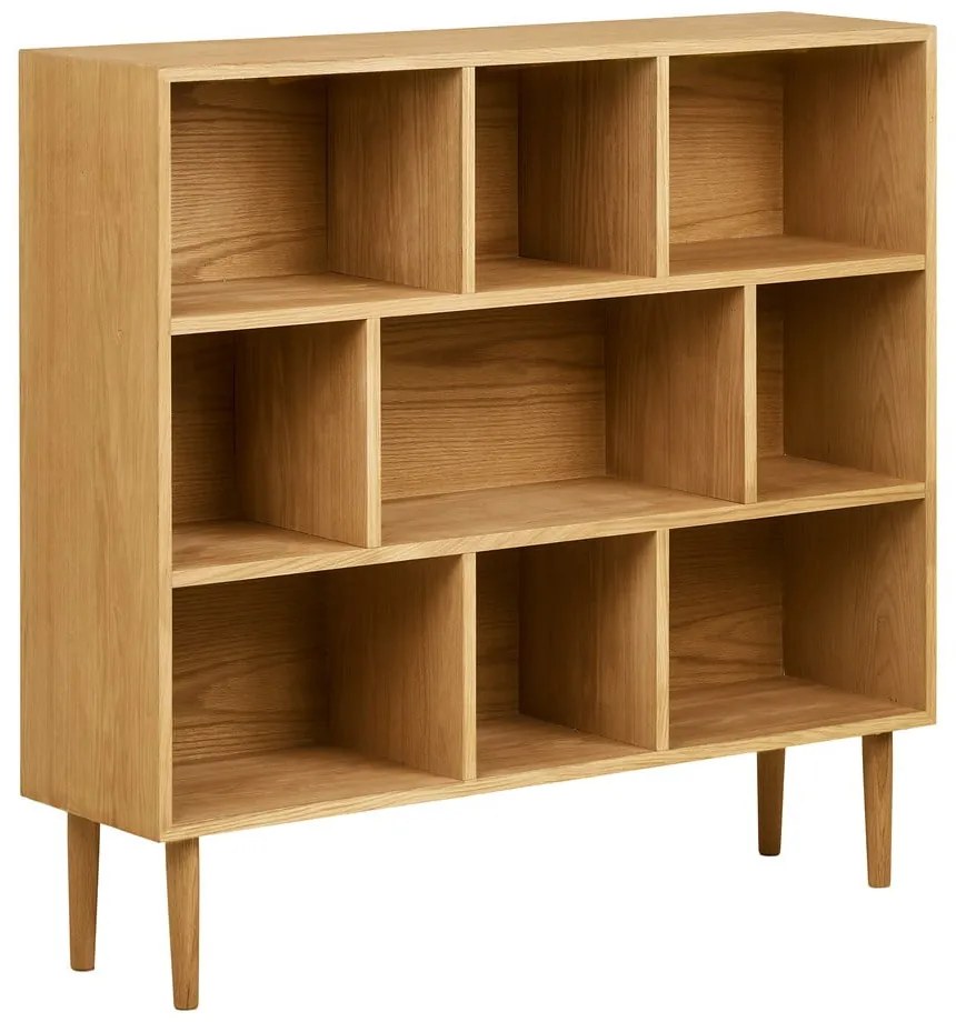 Bibliotecă în culoare naturală cu aspect de lemn de stejar 30x104,5x112 cm Oshawa – House Nordic