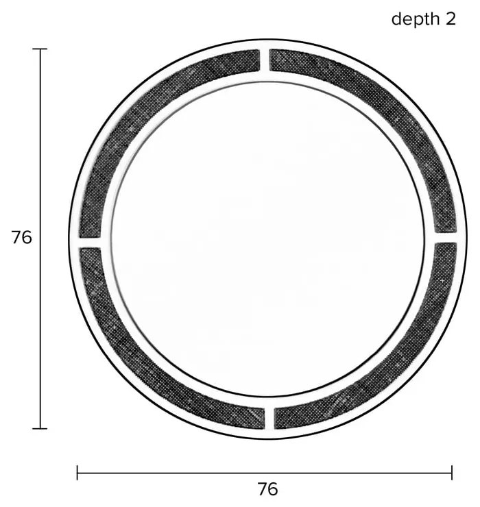 Oglindă de perete ø 76 cm Aida – White Label