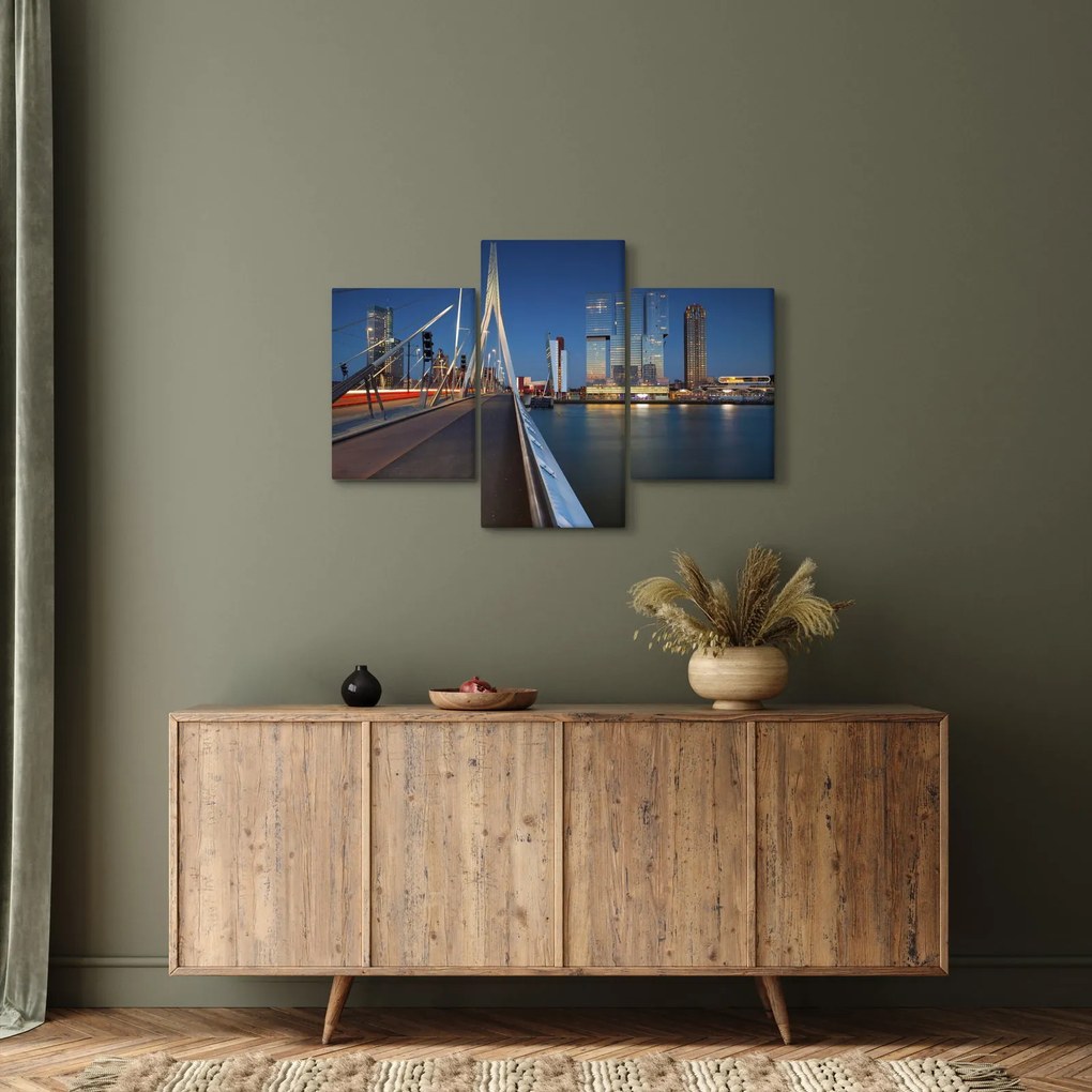 Tablou - Amurg în Rotterdam, Olanda (90x60 cm)
