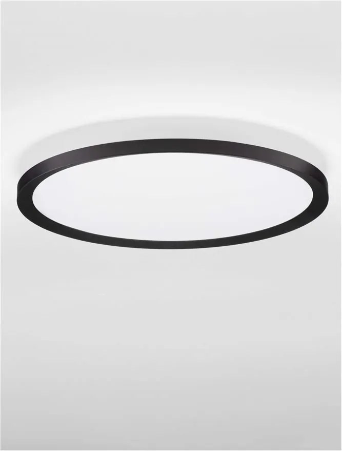 Plafoniera LED design slim ALMIRA negru D-40cm