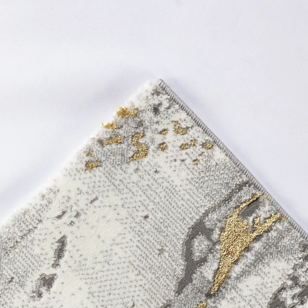 Covor Modern Living , Dormitor Dreptunghiular Marmara T160A Gri Gold (Alege dimensiunea: 150 x 230)