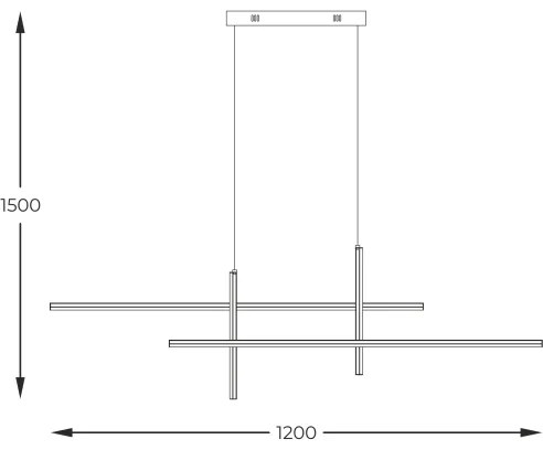 Lustră LED pe cablu Zuma Line 22008P-BK/GD EDGE LED/42W/230V 3000/4000/6000K