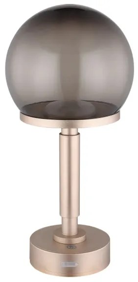 Lampă LED tactilă reîncărcabilă de masă Globo 21034CH HAKU LED/2,5W/5V 2700/4000/6500K roz-auriu