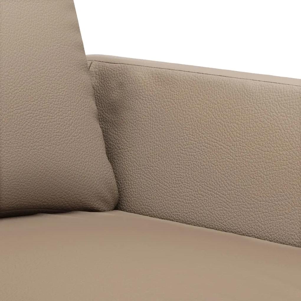 Canapea cu 2 locuri, cappuccino, 140 cm, piele ecologica Cappuccino, 160 x 77 x 80 cm
