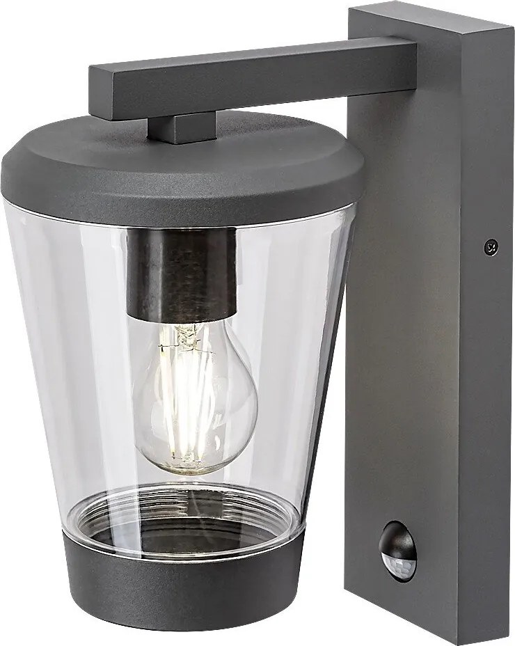 Aplica de perete cu senzor de miscare pentru iluminat exterior design modern IP44 Savano antracit