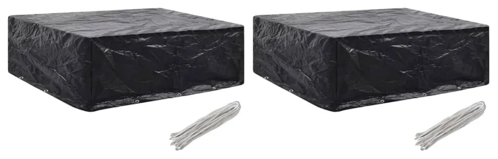 vidaXL Huse mobilier grădină, 2 buc., 8 ocheți, 250 x 210 x 90 cm