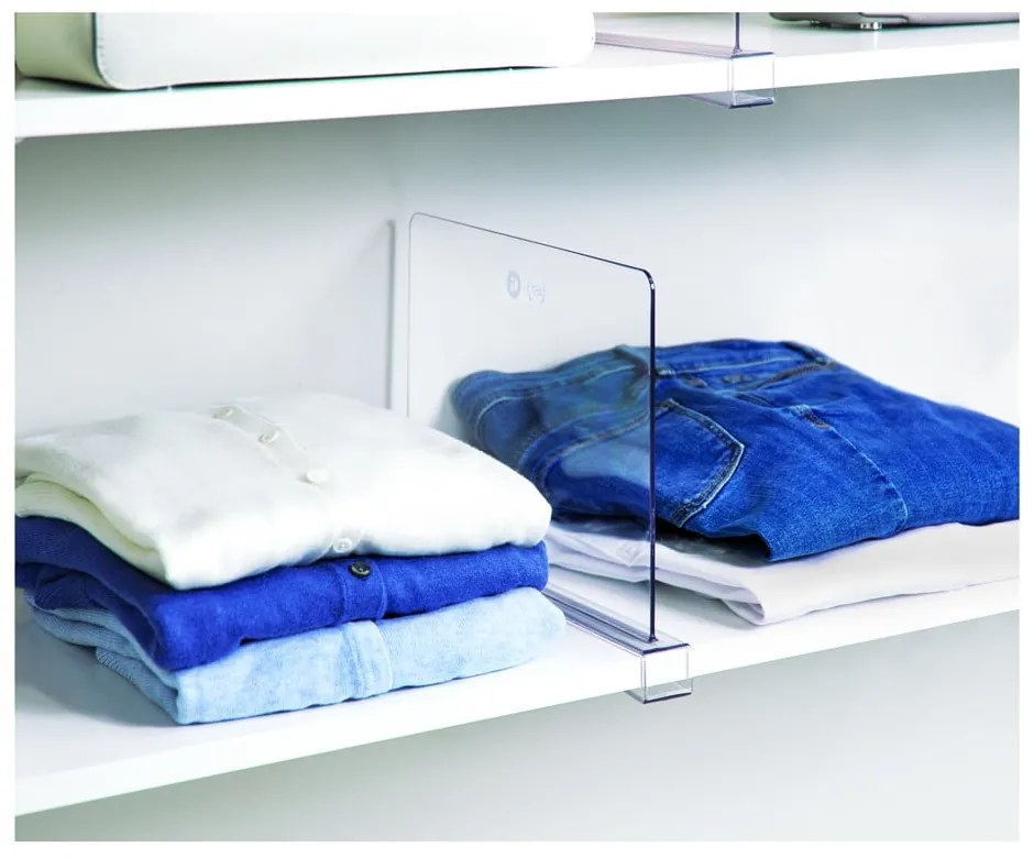 Placă transparentă separatoare raft iDesign The Home Edit, lungime 30,9 cm