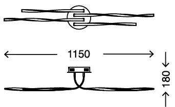 Briloner 3340-042 - Plafonier LED reglabil TWIN 4x7,5W/230V