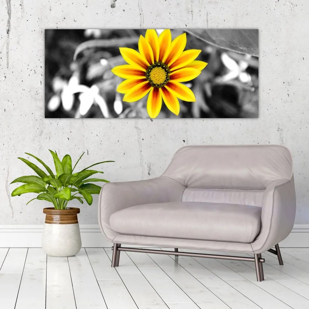 Tablou cu floare galbenă (120x50 cm)