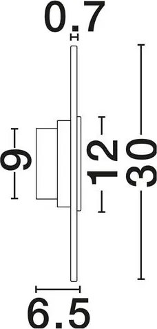 Aplica de perete LED decorativa MARZIO D-30cm