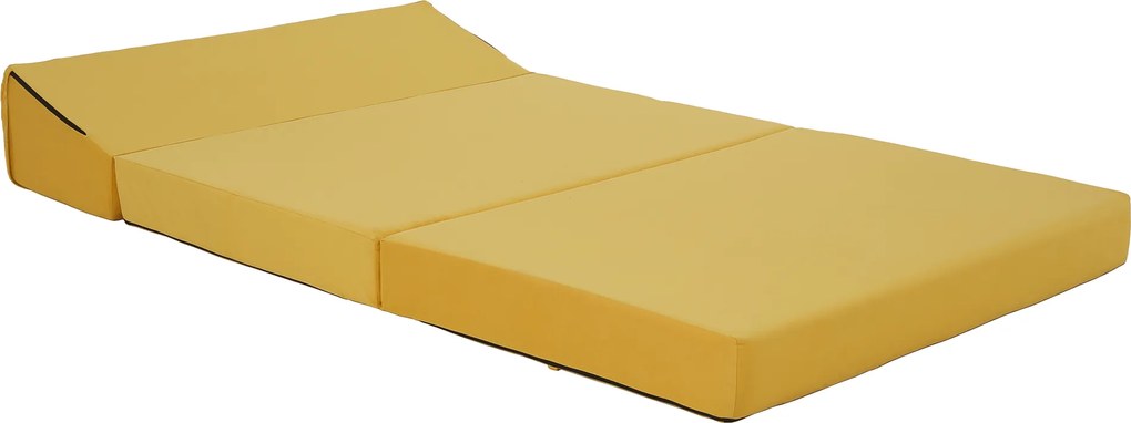 Saltea pliabilă/fotoliu extensibil, 2 in 1, galben, VEDIS