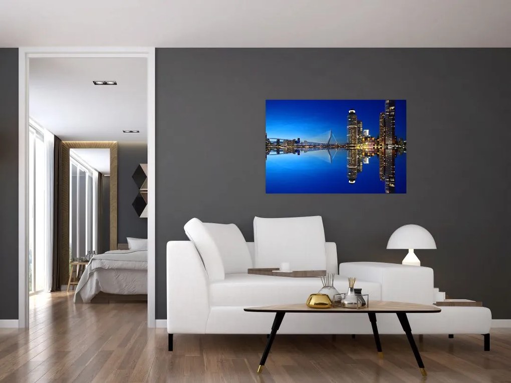 Tablou - Rotterdam nocturn (90x60 cm)