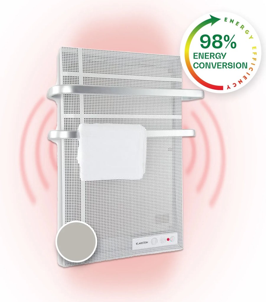 Klarstein Hot Spot Wave, încălzitor cu infraroșu, 51 x 80 cm, 20 m², 1000 W, fără trepte, IP24, aluminium