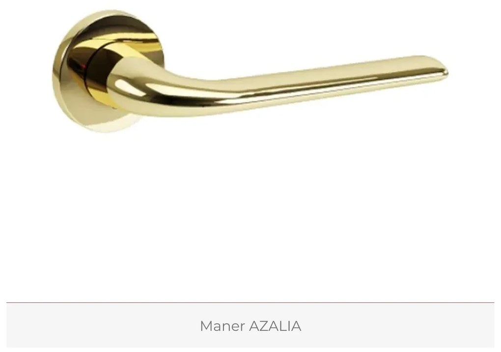 Usa de interior PORTA DESIRE cu insertii metalice aurii - Model 3 240-300 mm, Alb