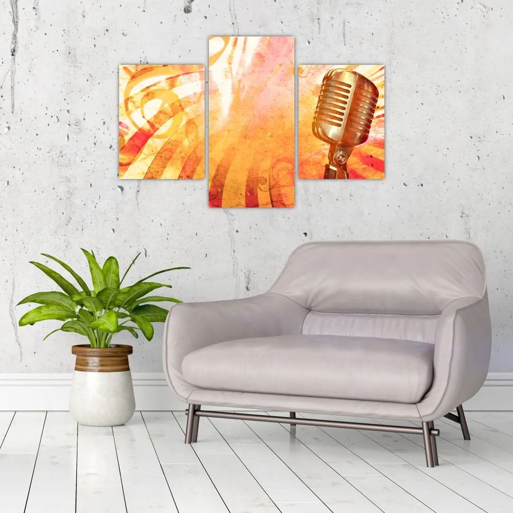 Tablou - Microfon retro (90x60 cm)