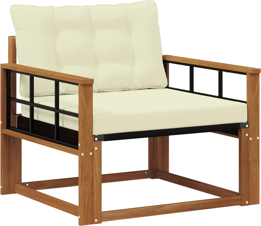 vidaXL Set de canapele de exterior Lemn solid de Acacia și Textilene