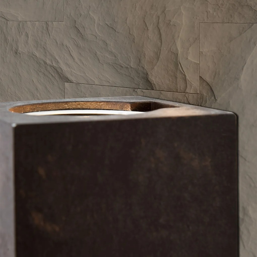 Aplica LED de perete design ambiental Cube 2 antique rustic