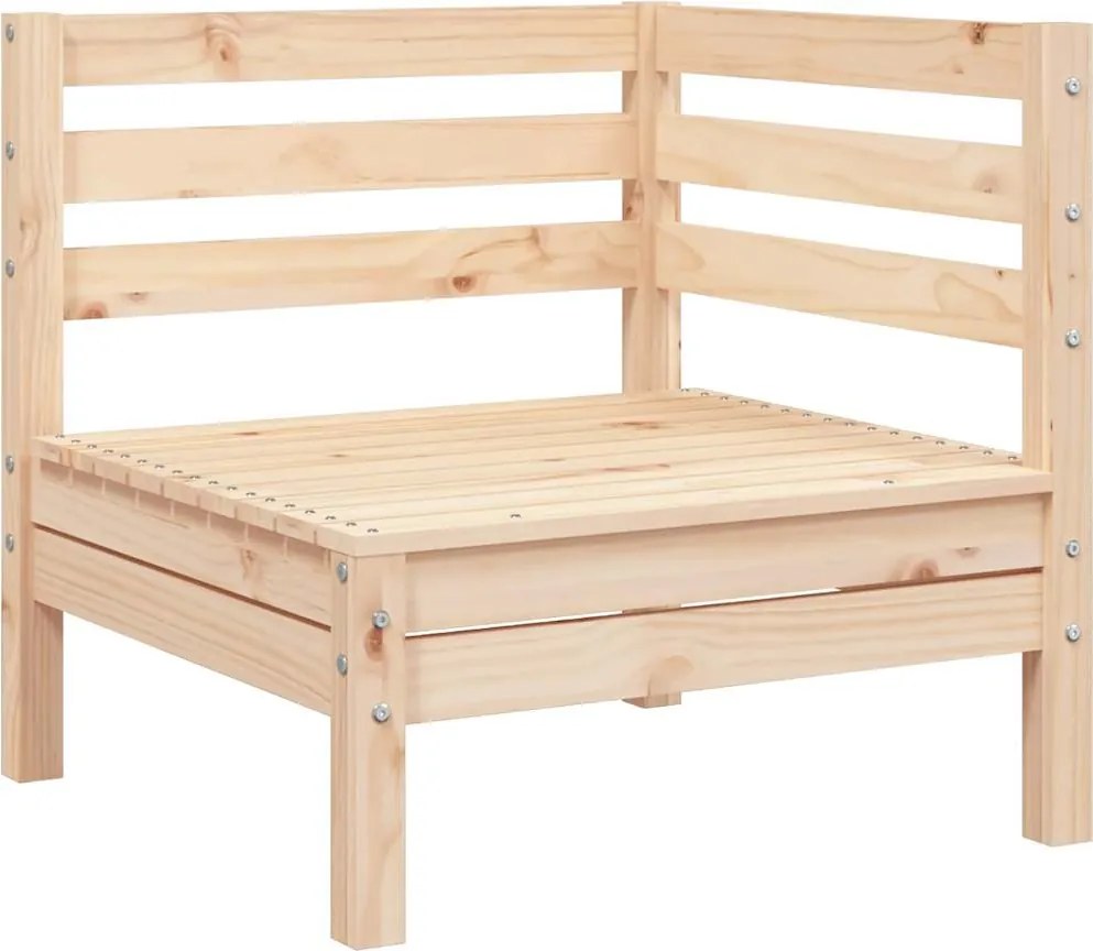 vidaXL Canapea de colț pentru grădină, lemn masiv de pin