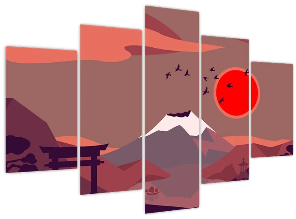 Tablou - Munții Fuji (150x105 cm)